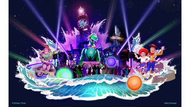 Disney H2O Glow Night poster with characters