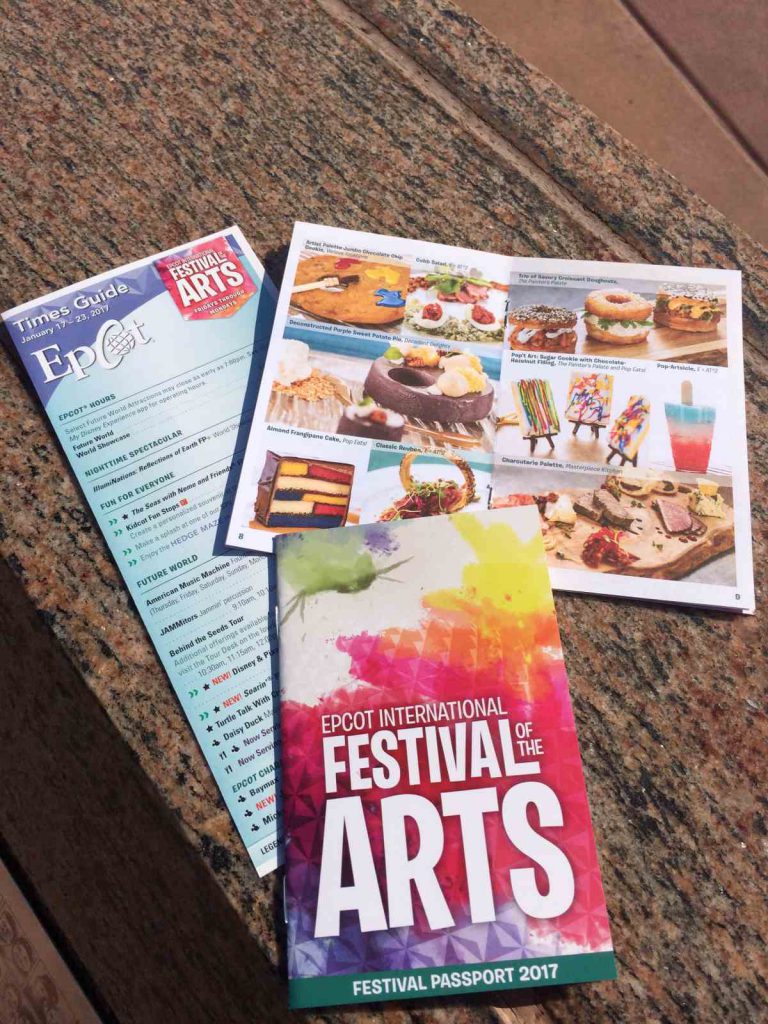 Festival of the arts at Epcot 2019 brochure