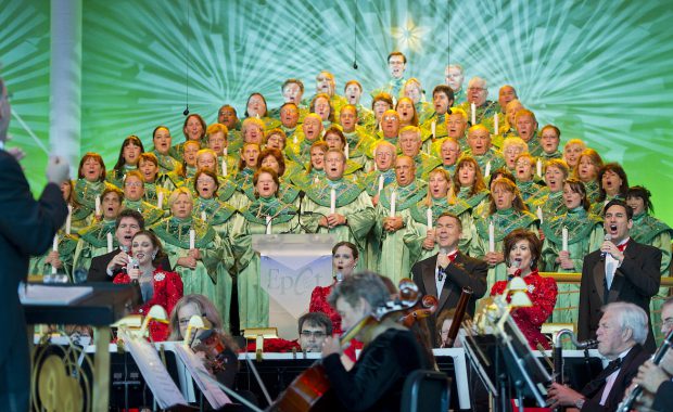 Christmas choir singing at Disney