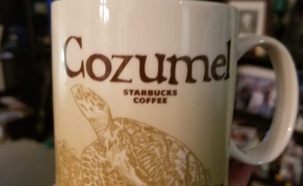 Cozumel Starbucks mug with turtle