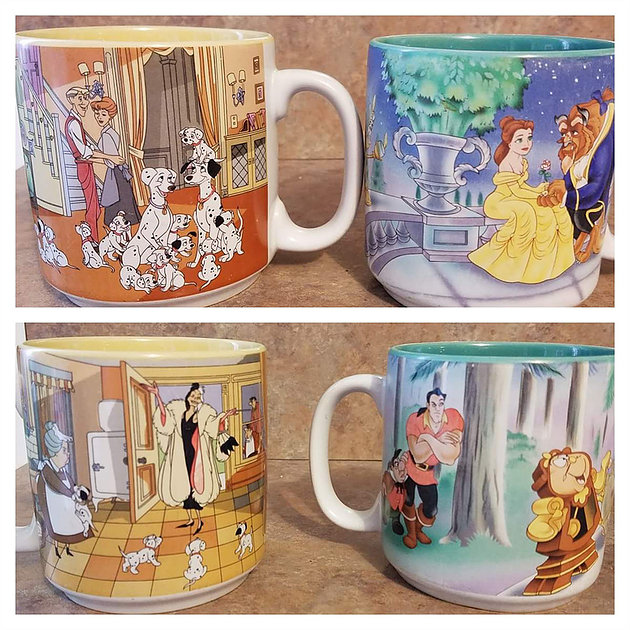 Dalmations and Beauty and the Beast mugs