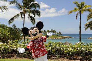 Mickey in a Hawaiian shirt