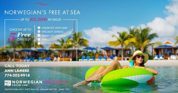 Norwegian Cruise Lines Free at Sea poster