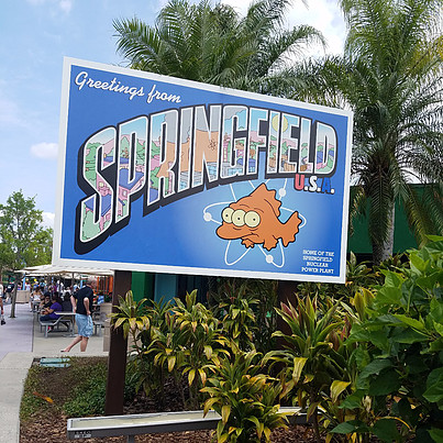 Welcome to Springfield sign replica from Simpsons