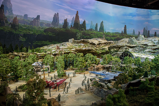 artists rendering of immersive Star Wars land