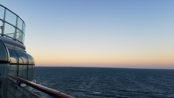 beautiful view of ocean horizon from Disney Wonder