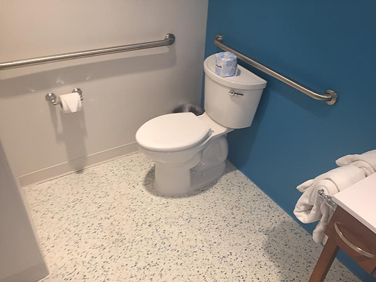 commode in bathroom at Cabana Bay Suite