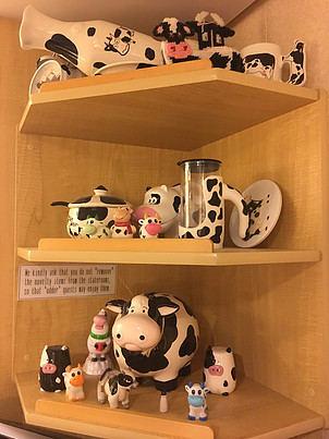 cow memorabilia in Ben and Jerry's Sweet on Royal Caribbean