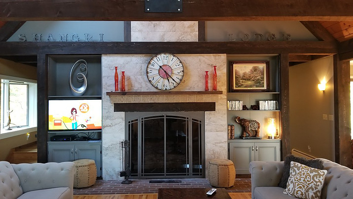 decorative fireplace in living room