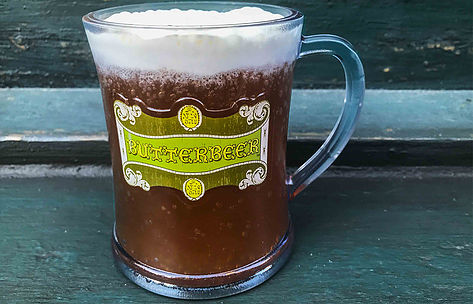 frosty glass of butterbeer