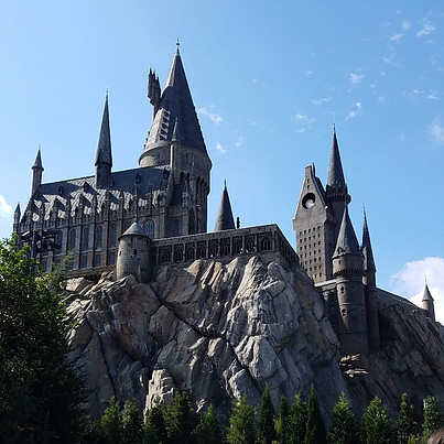 replica of Hogwarts at Harry Potter World