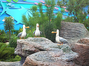 replicas of seagulls from Finding Nemo