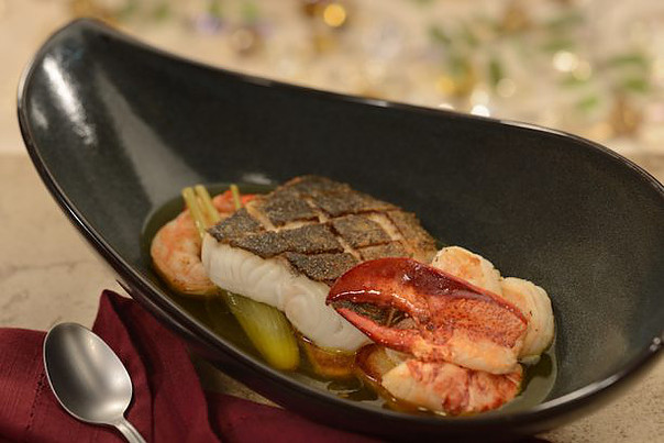 seafood bouillabaisse at Be Our Guest restaurant