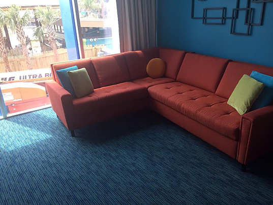 sectional sofa in living room of suite at Cabana bay