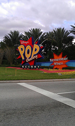 sign for Disney's Pop Century resort