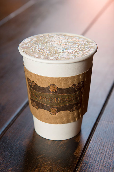 to-go cup of hot butterbeer coffee