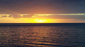 view of sunset on the ocean