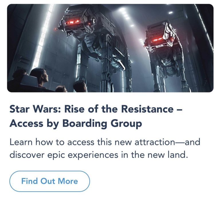 Star Wars Rise of the Resistance Boarding Group Process