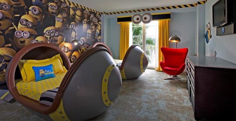 Minion Themed Hotel Room